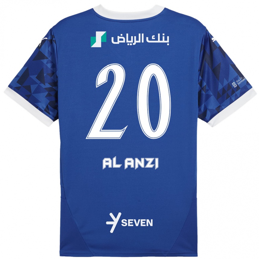 Men Football Areej Al-Anzi #20 Dark Blue White Home Jersey 2024/25 T-Shirt Canada