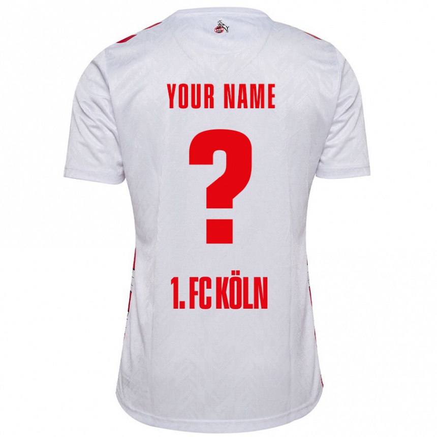 Men Football Your Name #0 White Red Home Jersey 2024/25 T-Shirt Canada