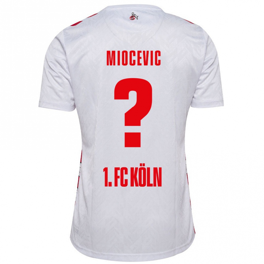 Men Football Gabriel Miocevic #0 White Red Home Jersey 2024/25 T-Shirt Canada