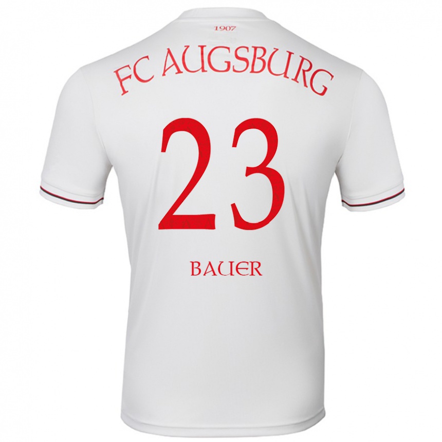 Men Football Maximilian Bauer #23 White Home Jersey 2024/25 T-Shirt Canada