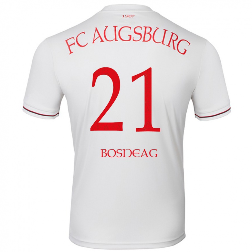 Men Football Ioan Boșneag #21 White Home Jersey 2024/25 T-Shirt Canada