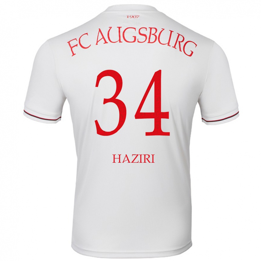 Men Football Edi Haziri #34 White Home Jersey 2024/25 T-Shirt Canada