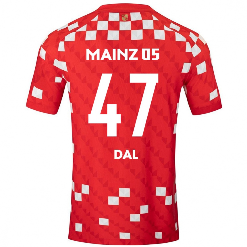 Men Football Maxim Dal #47 White Red Home Jersey 2024/25 T-Shirt Canada