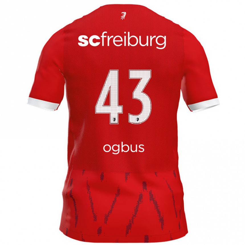 Men Football Bruno Ogbus #43 Red Home Jersey 2024/25 T-Shirt Canada