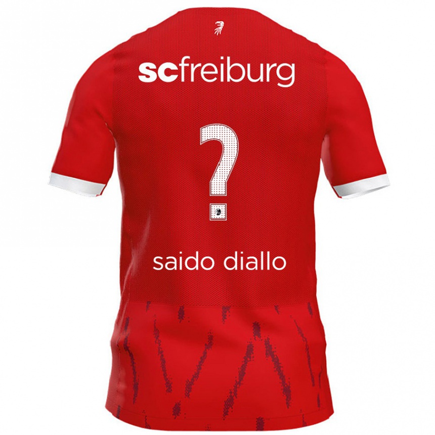 Men Football Mamadou Saido Diallo #0 Red Home Jersey 2024/25 T-Shirt Canada