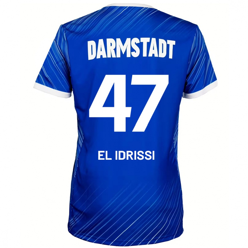 Men Football Othmane El Idrissi #47 Blue White Home Jersey 2024/25 T-Shirt Canada