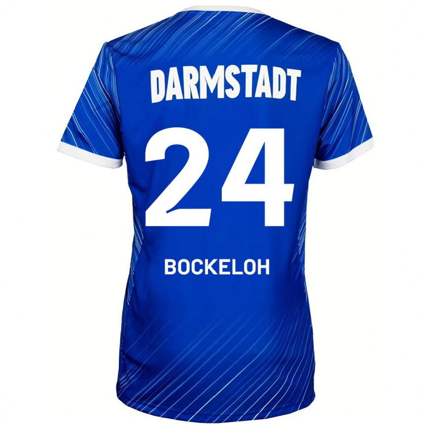 Men Football Leonhard Bockeloh #24 Blue White Home Jersey 2024/25 T-Shirt Canada