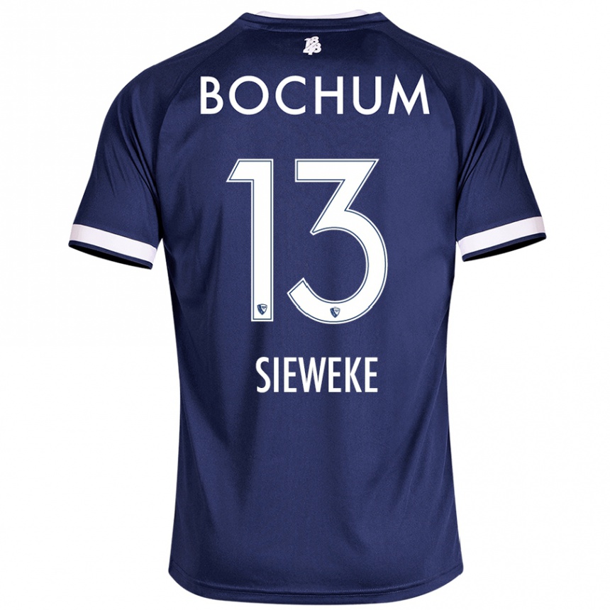 Men Football Henri Sieweke #13 Dark Blue Home Jersey 2024/25 T-Shirt Canada