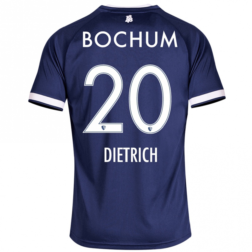 Men Football Sam Dietrich #20 Dark Blue Home Jersey 2024/25 T-Shirt Canada