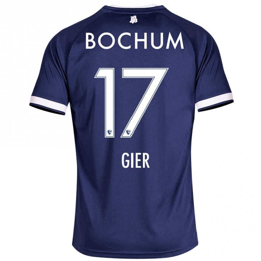 Men Football Madeline Gier #17 Dark Blue Home Jersey 2024/25 T-Shirt Canada