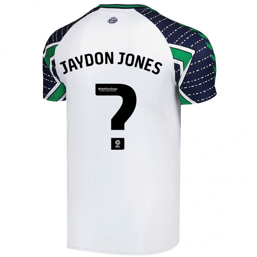 Men Football Jaydon Jones #0 White Away Jersey 2024/25 T-Shirt Canada