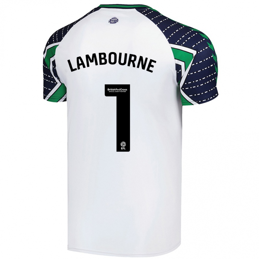 Homme Football Maillot Demi Lambourne #1 Blanc Tenues Extérieur 2024/25 Canada