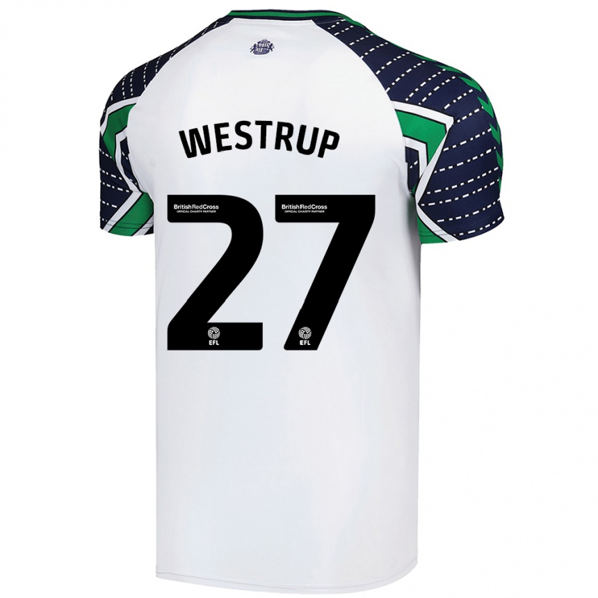 Men Football Brianna Westrup #27 White Away Jersey 2024/25 T-Shirt Canada