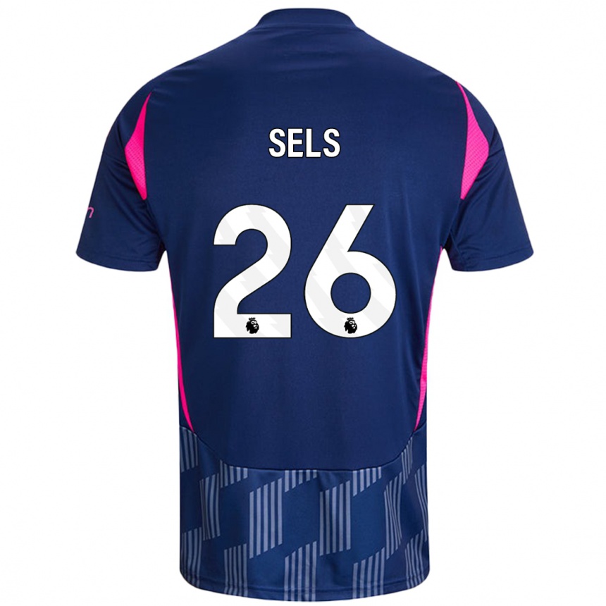 Homme Football Maillot Matz Sels #26 Bleu Royal Rose Tenues Extérieur 2024/25 Canada