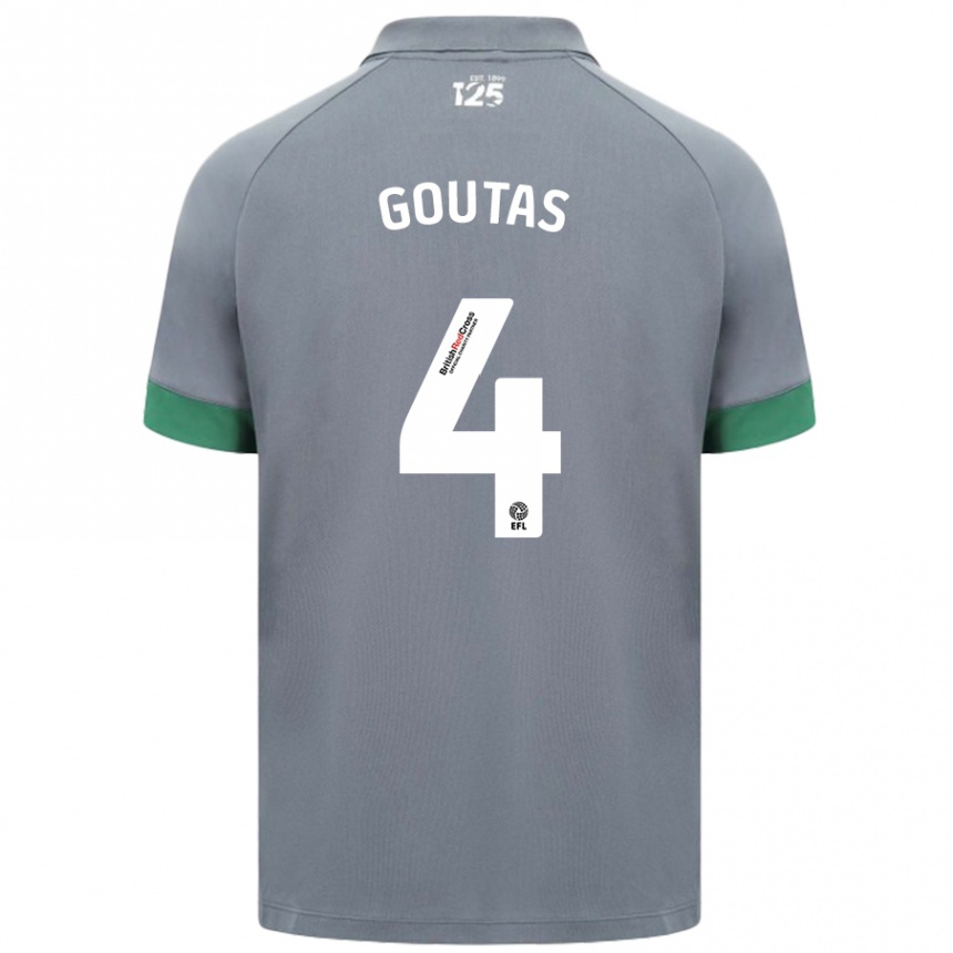 Men Football Dimitrios Goutas #4 Dark Gray Away Jersey 2024/25 T-Shirt Canada