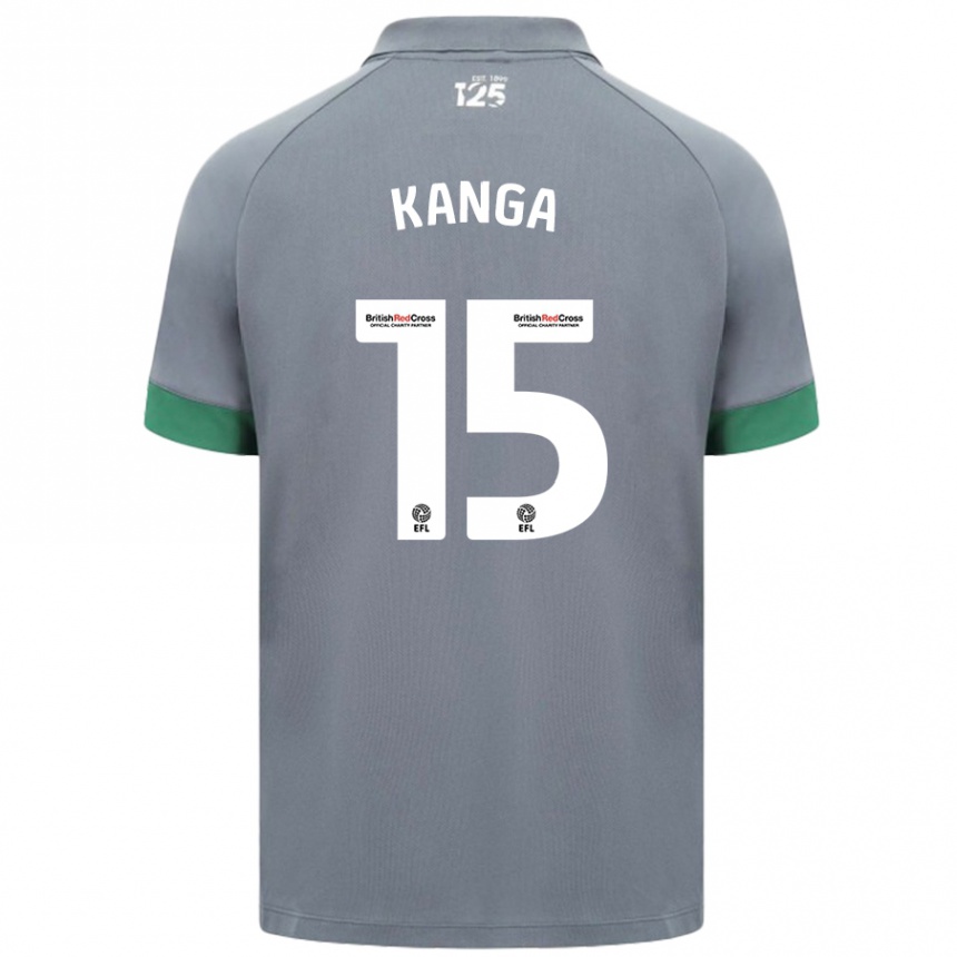 Men Football Wilfried Kanga #15 Dark Gray Away Jersey 2024/25 T-Shirt Canada