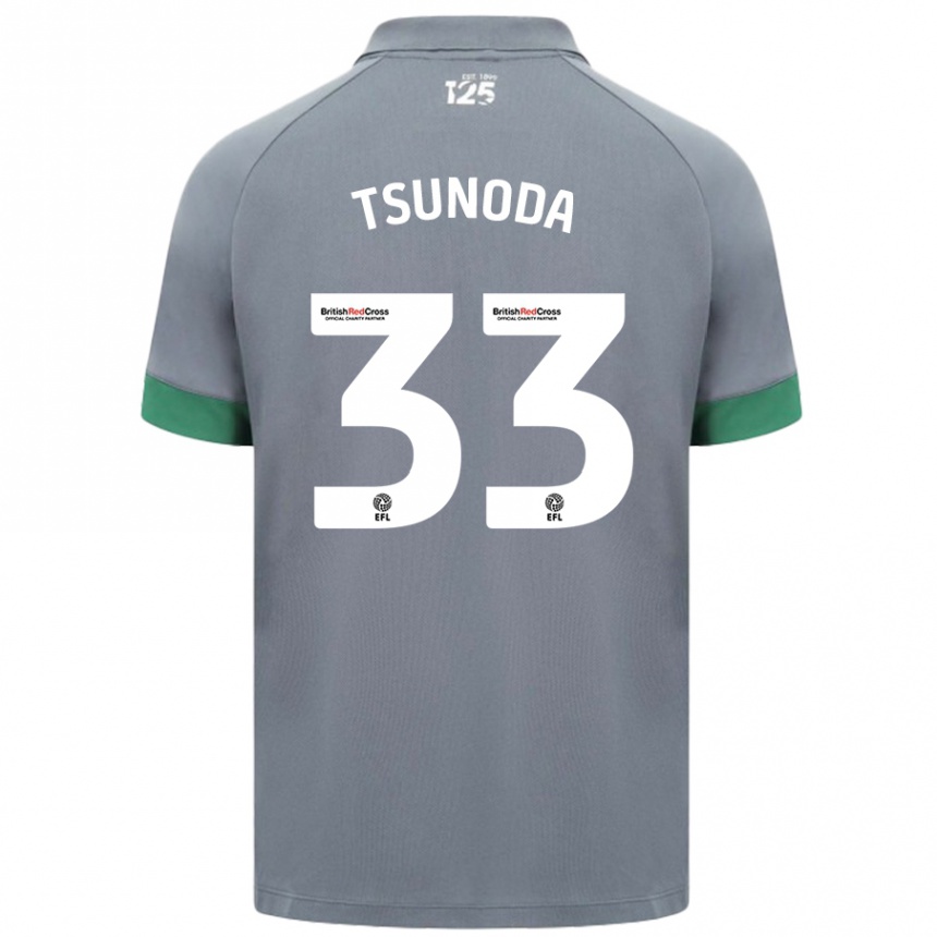 Men Football Ryotaro Tsunoda #33 Dark Gray Away Jersey 2024/25 T-Shirt Canada