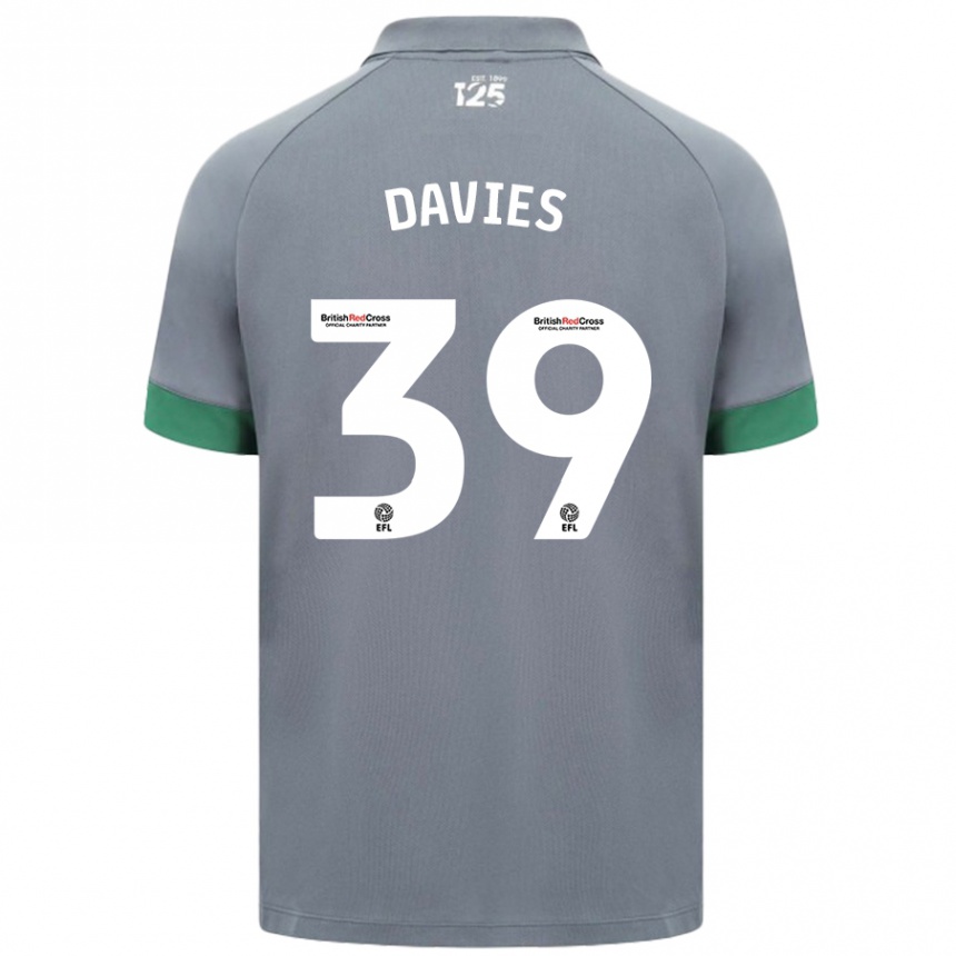 Men Football Isaak Davies #39 Dark Gray Away Jersey 2024/25 T-Shirt Canada