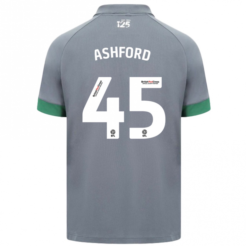 Homme Football Maillot Cian Ashford #45 Gris Foncé Tenues Extérieur 2024/25 Canada