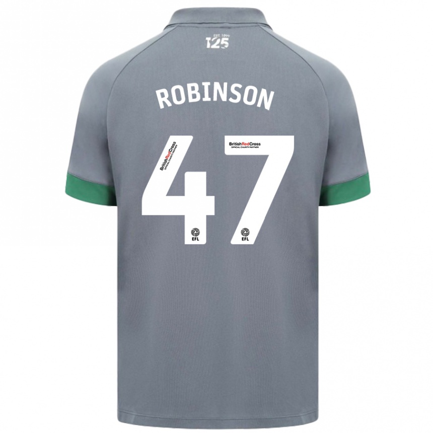 Men Football Callum Robinson #47 Dark Gray Away Jersey 2024/25 T-Shirt Canada