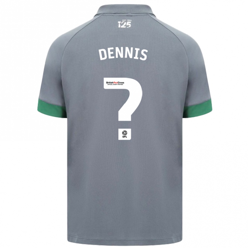 Men Football Jake Dennis #0 Dark Gray Away Jersey 2024/25 T-Shirt Canada