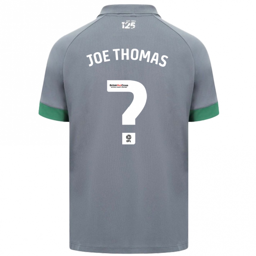 Men Football Joe Thomas #0 Dark Gray Away Jersey 2024/25 T-Shirt Canada