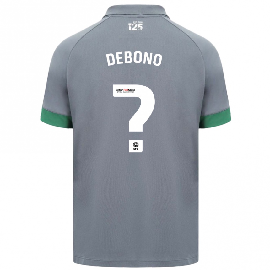 Men Football Alyas Debono #0 Dark Gray Away Jersey 2024/25 T-Shirt Canada