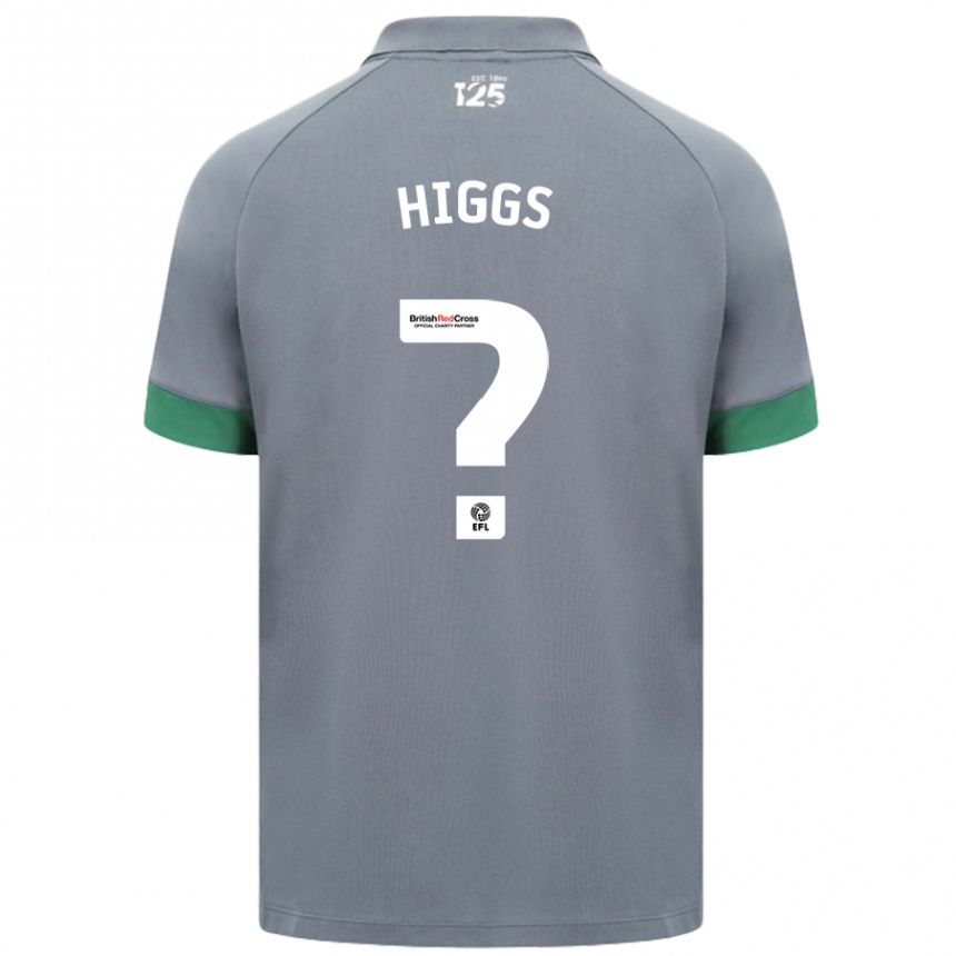 Men Football Daniel Higgs #0 Dark Gray Away Jersey 2024/25 T-Shirt Canada