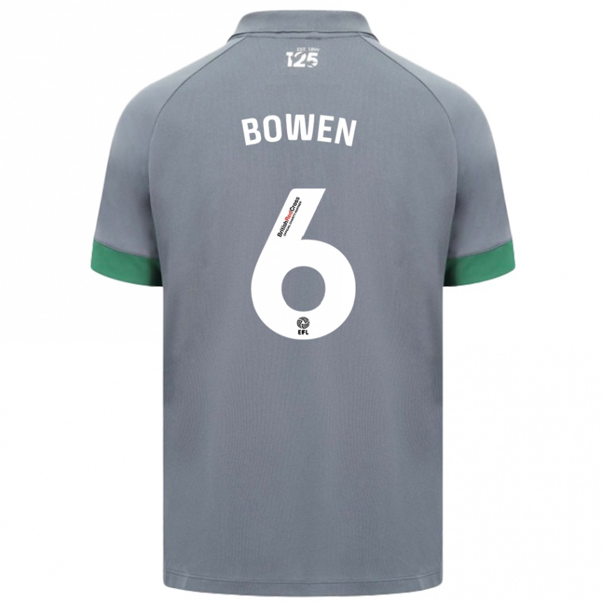 Men Football Megan Bowen #6 Dark Gray Away Jersey 2024/25 T-Shirt Canada