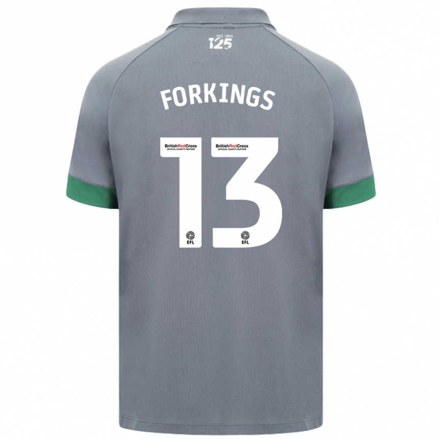 Men Football Amelia Forkings #13 Dark Gray Away Jersey 2024/25 T-Shirt Canada