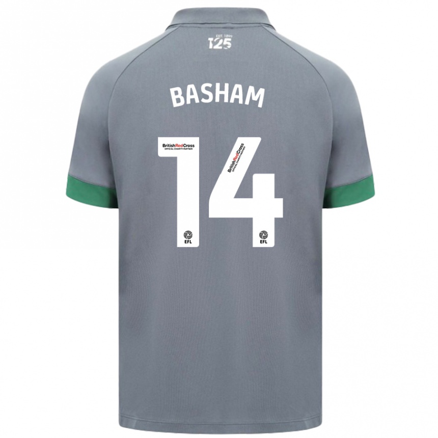 Men Football Olivia Basham #14 Dark Gray Away Jersey 2024/25 T-Shirt Canada