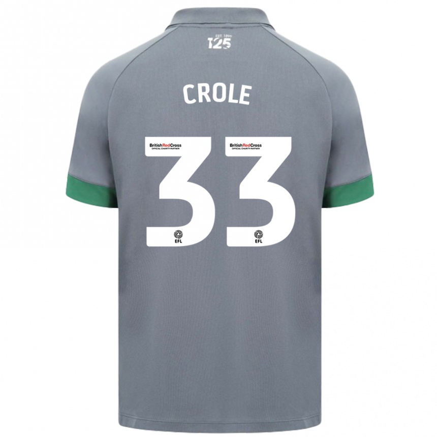 Homme Football Maillot James Crole #33 Gris Foncé Tenues Extérieur 2024/25 Canada