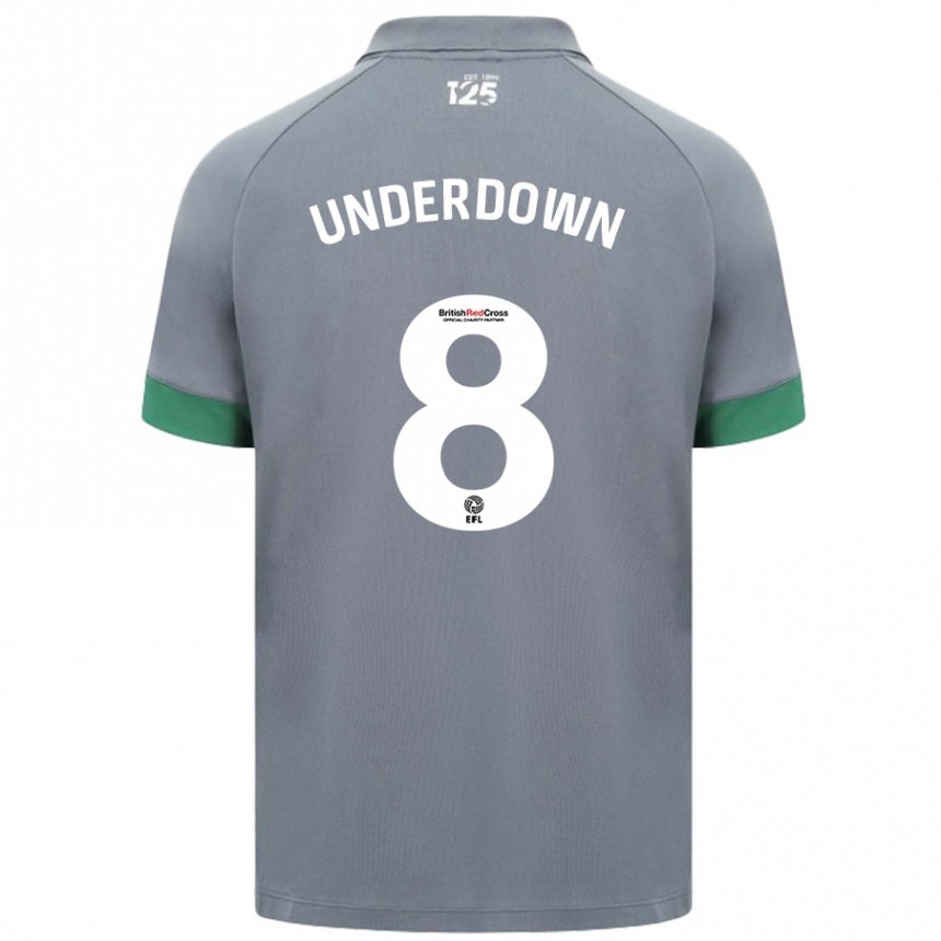 Men Football Kanisha Underdown #8 Dark Gray Away Jersey 2024/25 T-Shirt Canada