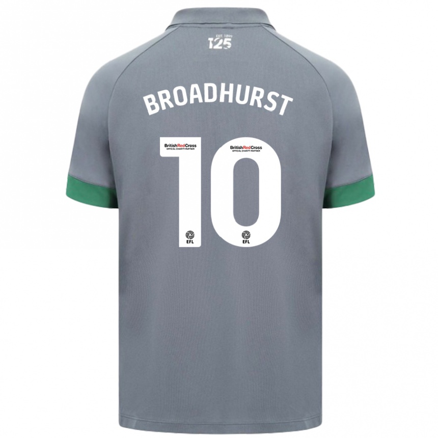 Men Football Danielle Broadhurst #10 Dark Gray Away Jersey 2024/25 T-Shirt Canada