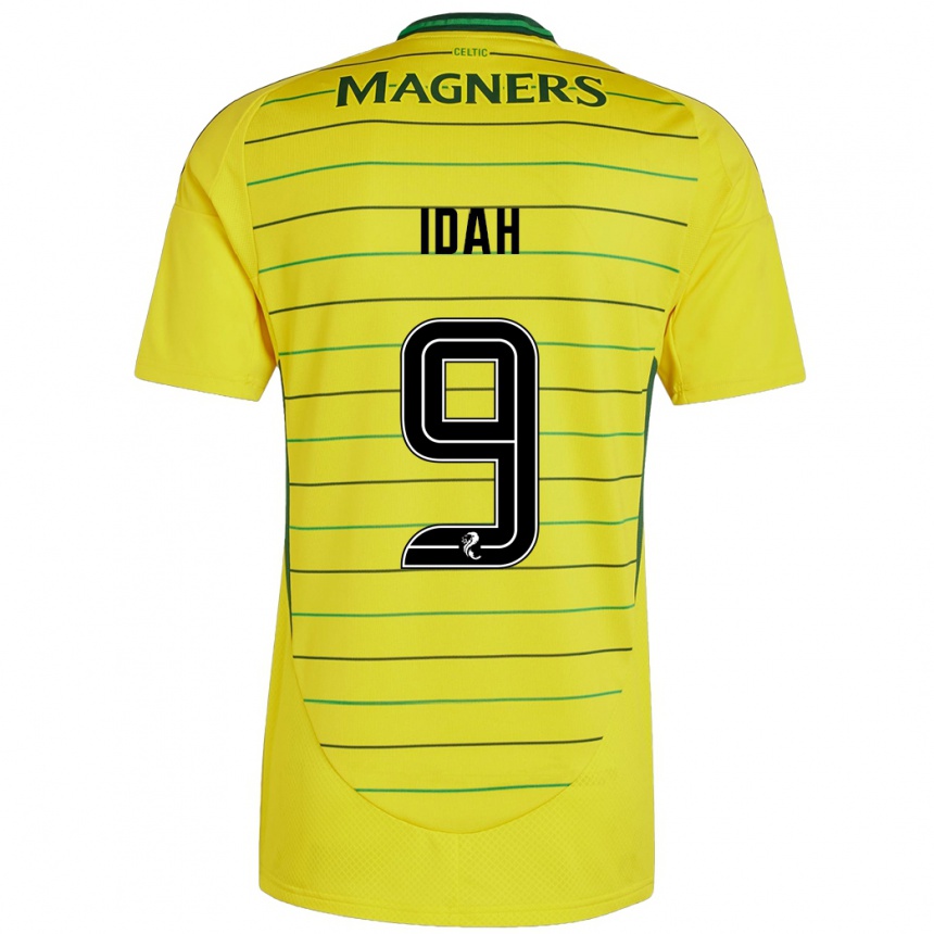 Men Football Adam Idah #9 Yellow Away Jersey 2024/25 T-Shirt Canada