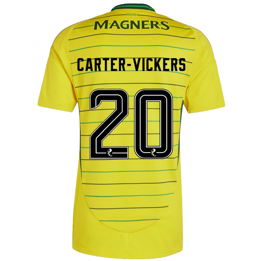 Men Football Cameron Carter-Vickers #20 Yellow Away Jersey 2024/25 T-Shirt Canada