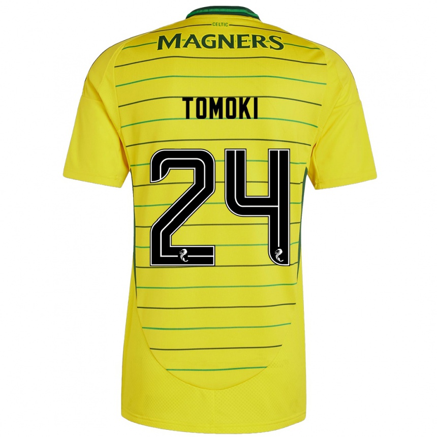 Men Football Tomoki Iwata #24 Yellow Away Jersey 2024/25 T-Shirt Canada