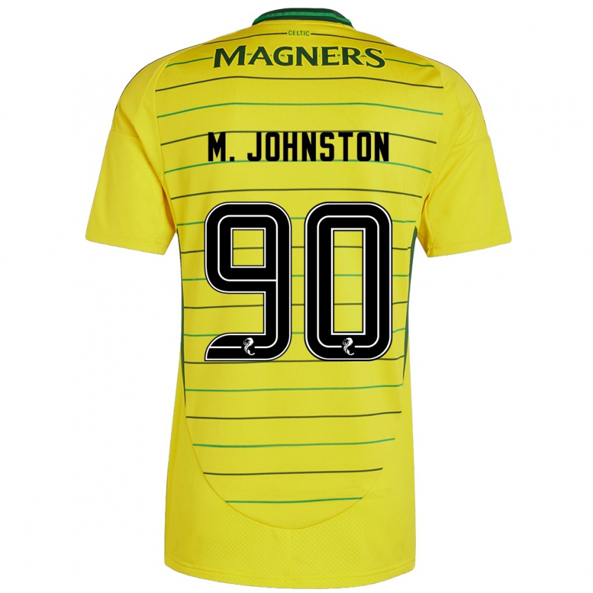 Men Football Mikey Johnston #90 Yellow Away Jersey 2024/25 T-Shirt Canada