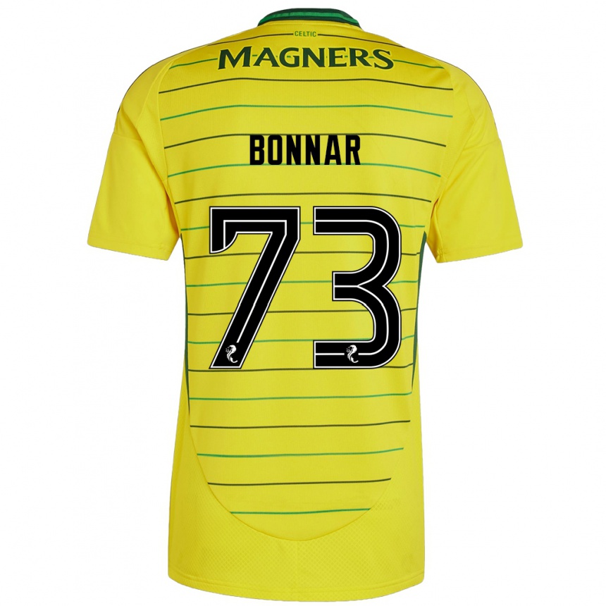 Men Football Jude Bonnar #73 Yellow Away Jersey 2024/25 T-Shirt Canada