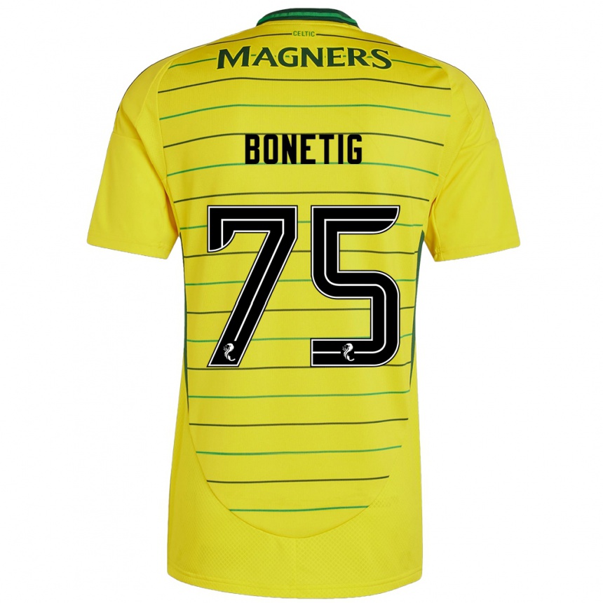 Men Football Liam Bonetig #75 Yellow Away Jersey 2024/25 T-Shirt Canada