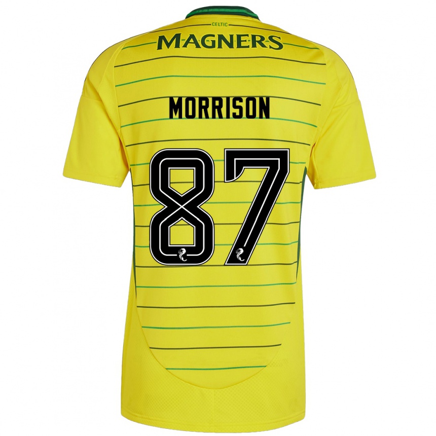 Men Football Joe Morrison #87 Yellow Away Jersey 2024/25 T-Shirt Canada