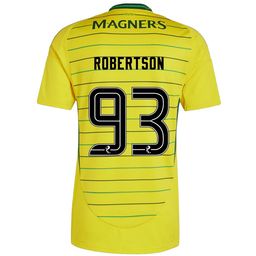 Homme Football Maillot Mitchell Robertson #93 Jaune Tenues Extérieur 2024/25 Canada