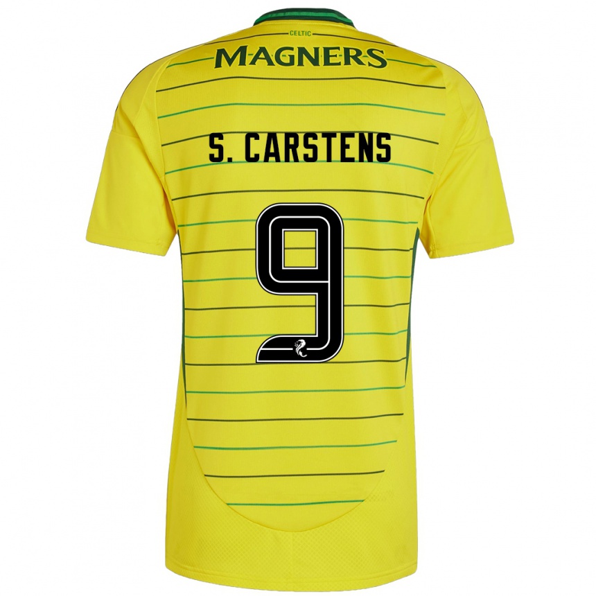 Men Football Signe Carstens #9 Yellow Away Jersey 2024/25 T-Shirt Canada