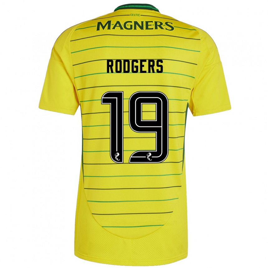 Men Football Lisa Rodgers #19 Yellow Away Jersey 2024/25 T-Shirt Canada