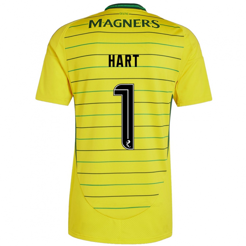 Men Football Joe Hart #1 Yellow Away Jersey 2024/25 T-Shirt Canada