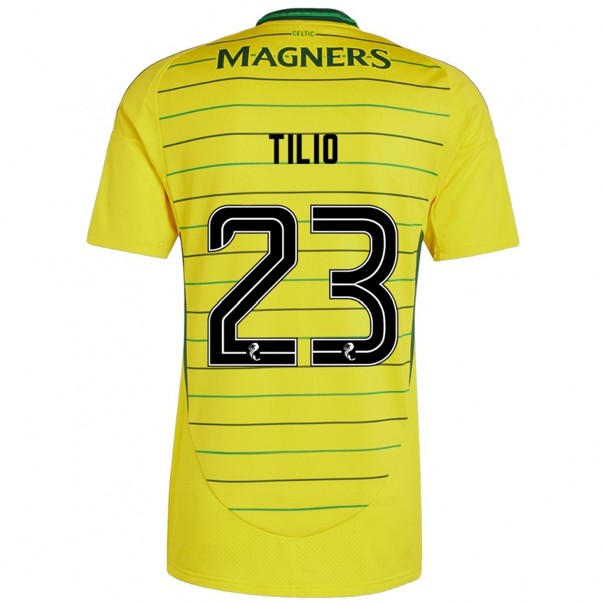 Men Football Marco Tilio #23 Yellow Away Jersey 2024/25 T-Shirt Canada