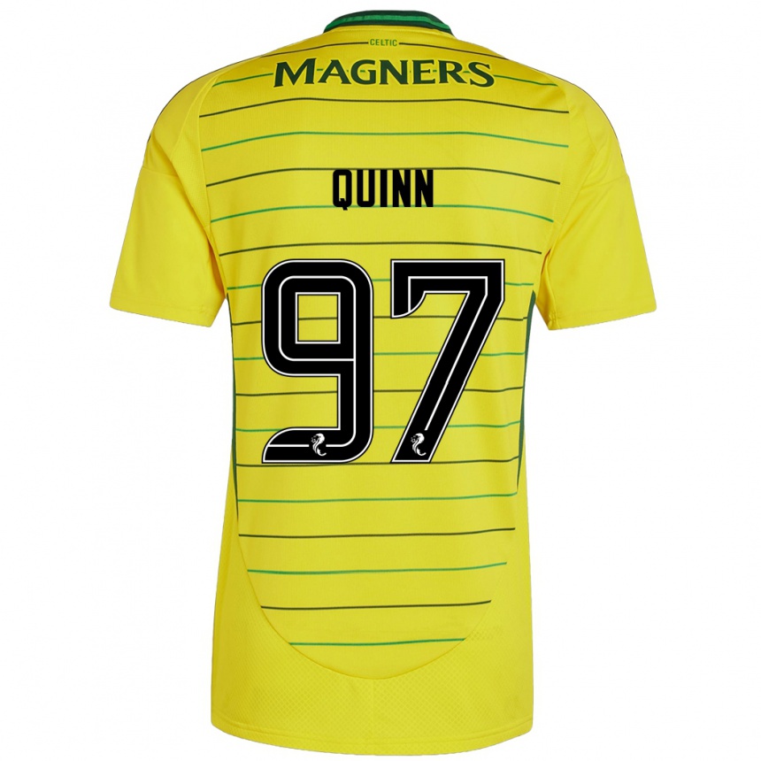 Men Football Ben Quinn #97 Yellow Away Jersey 2024/25 T-Shirt Canada