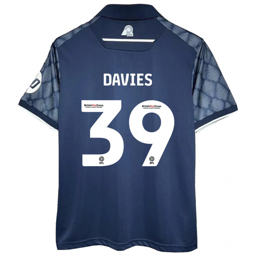 Men Football Daniel Davies #39 Black Away Jersey 2024/25 T-Shirt Canada