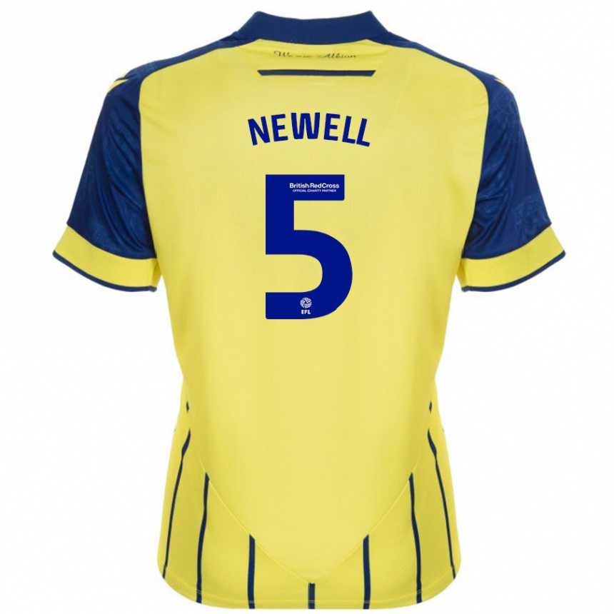 Homme Football Maillot Lucy Newell #5 Jaune Bleu Tenues Extérieur 2024/25 Canada