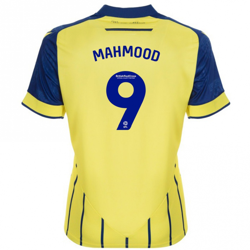 Homme Football Maillot Mariam Mahmood #9 Jaune Bleu Tenues Extérieur 2024/25 Canada